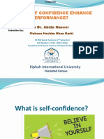 Does Self Confidence Enhance Performance?: Riphah International University
