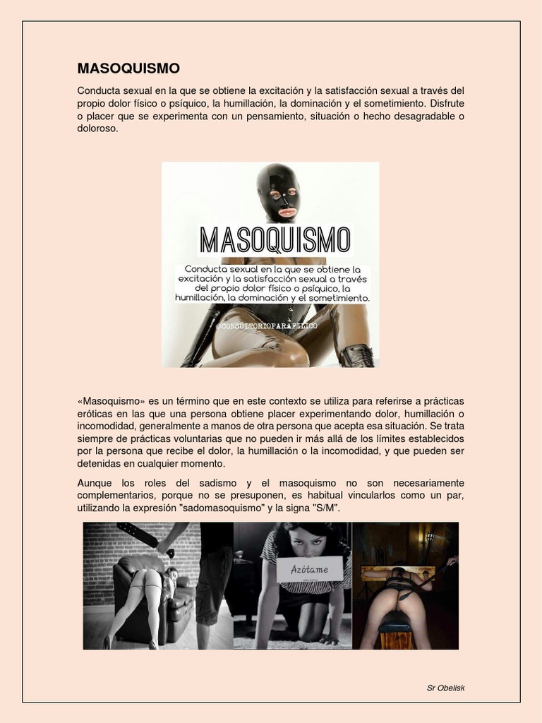 MASOQUISMO (Introducción) | PDF | Sadomasoquismo | La naturaleza humana