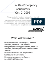 Natural Gas Emergency Generators Oct. 2, 2009