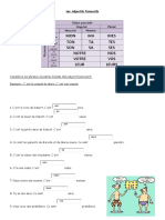 Les Adjectifs Et Les Pronoms Possessifs Exercice Grammatical 81399