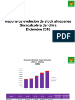 Reporte de evolución de stock almacenes - Sucroalcolera