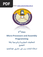 2 Micro-Processors and Assembly Programming Class: Save From