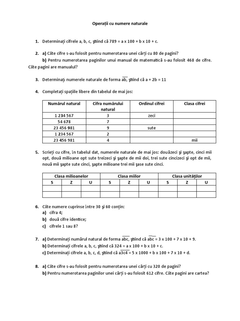 Exercitii Si Probleme Recapitulative 4 | PDF