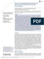 The Role of Haematological Parameters in Patients With COVID-19 and Influenza Virus Infection