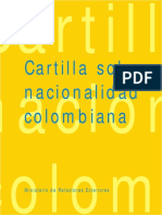 Cartilla Nacionalidad COLOMBIANA