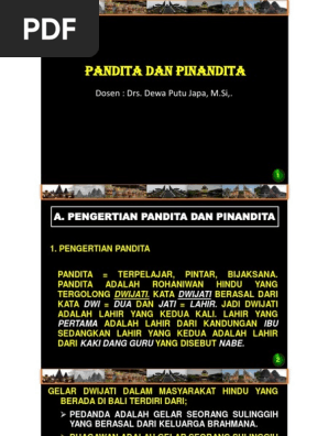 Pandita Dan Pinandita Pdf
