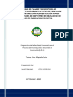 DIAGNOSTICO DEL ESTADO DE I+D+i EN PANAMA - IFORME PONENCIA FINAL