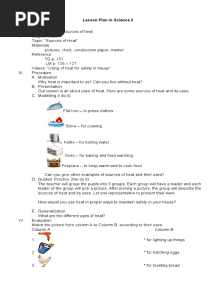 Science 3 Uses of Heat