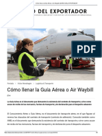 Cómo Llenar La Guía Aérea o Air Waybill - DIARIO DEL EXPORTADOR