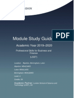 Module Study Guide: Academic Year 2019 - 2020