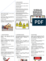 Triptico 10 Reglas de Seguridad