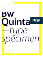 BW Quinta Font Specimen