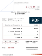 Boleta de Honorarios Electrónica: Derechos Por Actuaciones