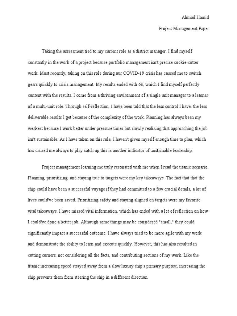 Ogl 320-Project Management Paper | PDF | Project Management | Learning