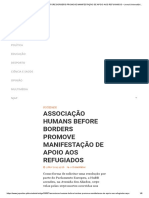 ASSOCIAÇÃO HUMANS BEFORE BORDERS PROMOVE MANIFESTAÇÃO DE APOIO AOS REFUGIADOS – Jornal Universitário do Porto