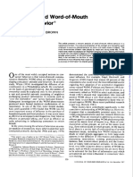 Social Ties and Word-of-Mouth Referral Behavior : Jacqueline Johnson Brown Peter H. Reingen