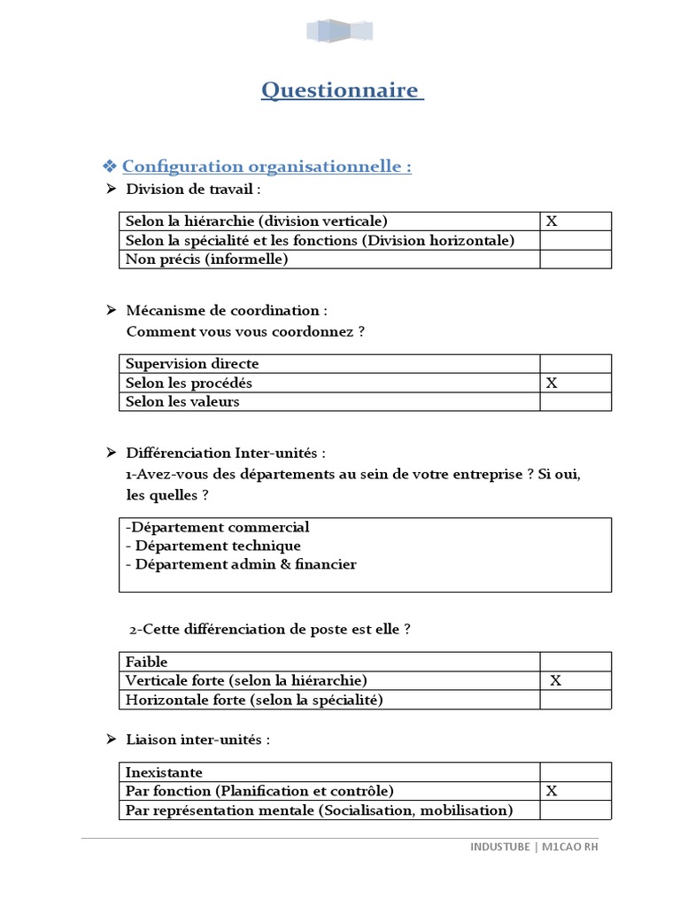 Questionnaire sur le Recrutement et RH | PDF | Recrutement | Motivation