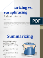 Download Summarizing vs Paraphrasing A PowerPoint by Stacie Wallace SN49971838 doc pdf