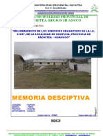 Memoria Descriptiva - La I.E. N 32597 de La Localidad de Huatuna - Final 2014