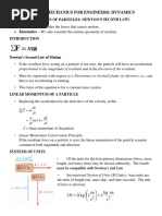 Kinetics of Particles (Newton's Second Law)