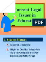 Current Legal Issues in Education