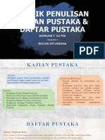 KAJIAN PUSTAKA & DAFTAR PUSTAKA