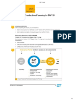 Outlining Production Planning in SAP S/ 4hana: Unit 1 Lesson 1