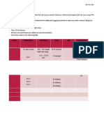 Procedure:: Week Frequency Intensity Time RPE THR Zone & Post Exercise HR