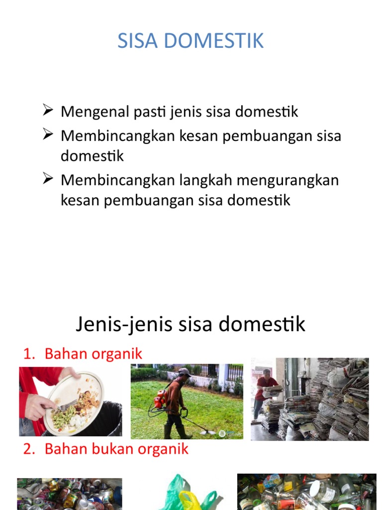 Mengenal Pasti Jenis Sisa Domestik