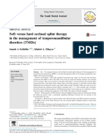 Soft Versus Hard Occlusal Splint Therapy in The Management of Temporomandibular Disorders (TMDS)