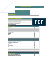 Presupuesto Inicial