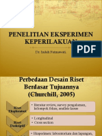 Desain Penelitian Eksperimen Keperilakuan