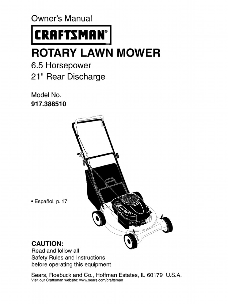 PODADORA Craftsman Mulcher | PDF | Lawn Mower | Motor Oil