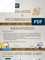 Saludos, Recomendaciones y Normas Cetpro