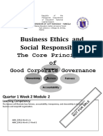 Business Ethics and Social Responsibility: The Core Principles of Good Corporate Governance