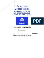 Técnicas Y Métodos de Aprendizaje Investigativo: Estudios Generales Semestre I