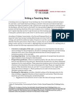 Guidelines For Writing A Teaching Note
