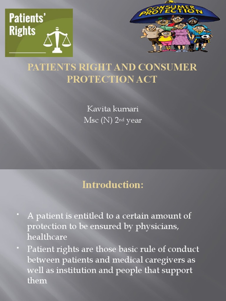 Patient Rights & Consumer Protection Act | PDF | Patient | Caregiver