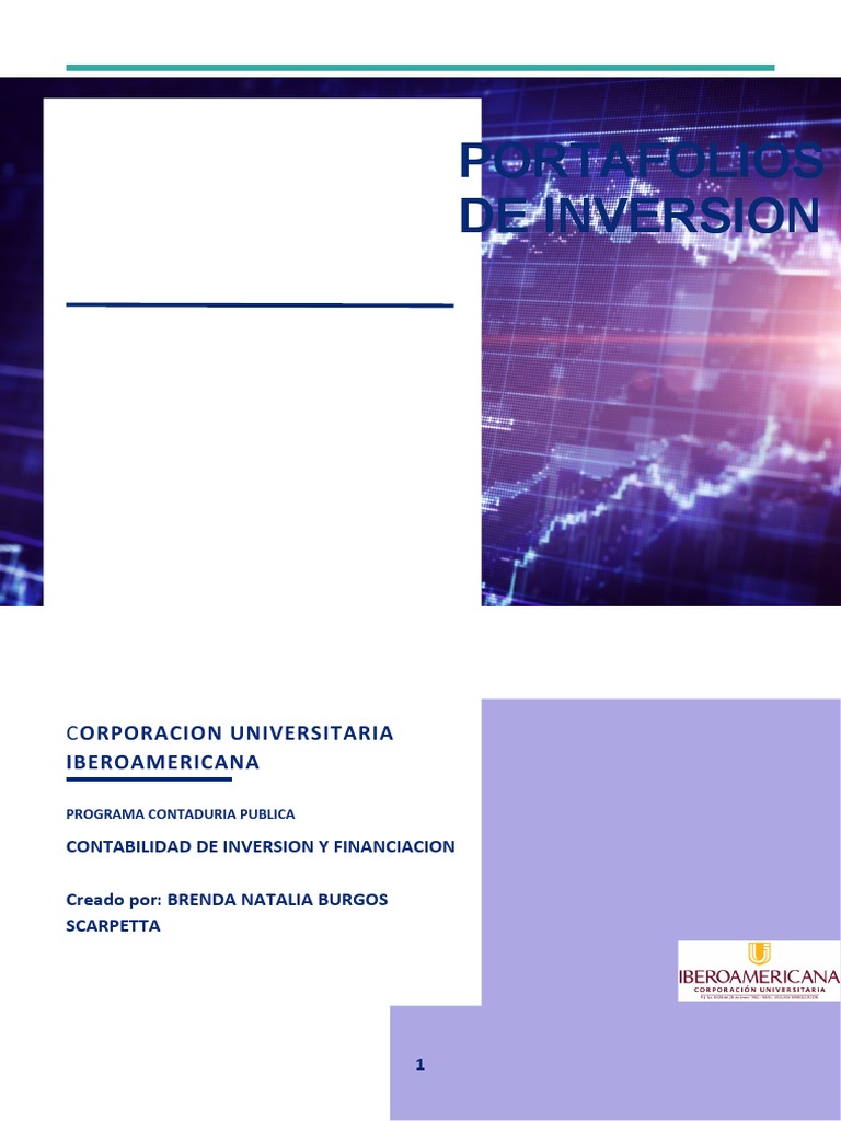 Tipos y Creación de Portafolios de Inversión | PDF | Portafolio ...