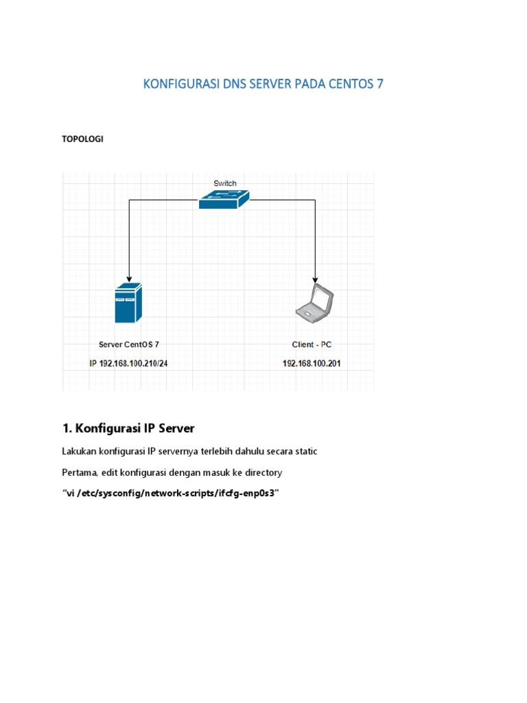Konfigurasi DNS Server di CentOS 7 | PDF | Griya & Taman | Komputer