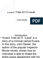 Evans Tries An O-Level: - Colin Dexter