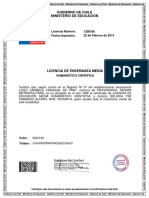 Gobierno de Chile Ministerio de Educación: Licencia Número: Fecha Impresión