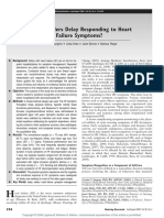 Why Do Elders Delay Responding To Heart Failure Symptoms?: Nursing Research July/August 2009 Vol 58, No 4, 274-282