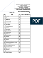 Daftar Hadir Pembagian Rapot