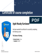 Educator Certificate of Completion for Gaming Course