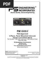 PS ENGINEERING PM1000II Operator's & Installation Manual