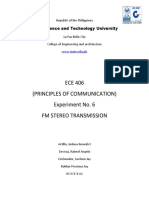 ECE 406 (Principles of Communication) Experiment No. 6 FM Stereo Transmission