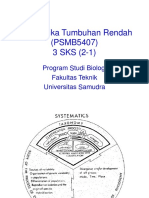 Pertemuan 1. Sistematika Tumbuhan Rendah (PSMB5407)