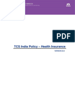 Tcs India Policy - Health Insurance