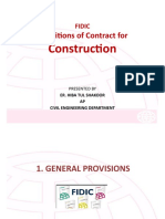 Conditions of Contract For: Construction